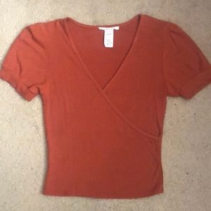 Caution to the Wind Rust Colored Tee